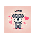 かわいいシュナウザー犬のLINEスタンプ（個別スタンプ：3）