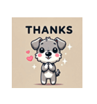 かわいいシュナウザー犬のLINEスタンプ（個別スタンプ：7）