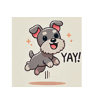 かわいいシュナウザー犬のLINEスタンプ（個別スタンプ：14）