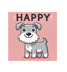 かわいいシュナウザー犬のLINEスタンプ（個別スタンプ：15）