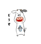 Comical glasses cow（個別スタンプ：3）