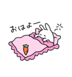 しろのうさぎさん（個別スタンプ：3）
