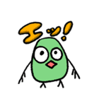 文字付きミジンコドリ（個別スタンプ：4）