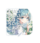 ゆりの少女(message)（個別スタンプ：11）