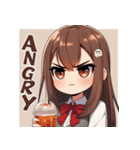 カフェ好き少女のLINEスタンプ（個別スタンプ：5）