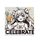 カフェ好き少女のLINEスタンプ（個別スタンプ：7）