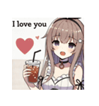 カフェ好き少女のLINEスタンプ（個別スタンプ：11）