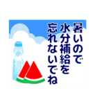 【夏】暑中見舞い,誕生日カード,日常会話等（個別スタンプ：21）