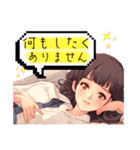 【夏のお嬢さん】詰め合わせ（個別スタンプ：36）