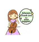 ※English※ Cute cellist's happy days ！（個別スタンプ：3）