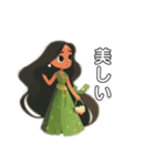 Girl wearing a sari（個別スタンプ：3）