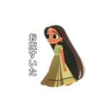 Girl wearing a sari（個別スタンプ：4）