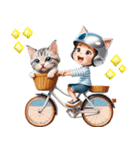 アニメ猫♡自転車が好き 文字なし（個別スタンプ：14）