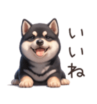 愛しの黒柴犬（個別スタンプ：2）