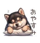 愛しの黒柴犬（個別スタンプ：8）