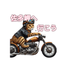 バイクに乗る猫【九州/ツーリング】（個別スタンプ：9）