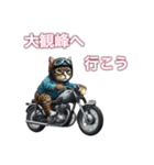 バイクに乗る猫【九州/ツーリング】（個別スタンプ：11）