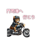 バイクに乗る猫【九州/ツーリング】（個別スタンプ：15）