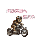 バイクに乗る猫【九州/ツーリング】（個別スタンプ：16）