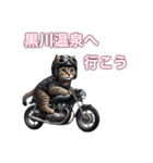 バイクに乗る猫【九州/ツーリング】（個別スタンプ：27）