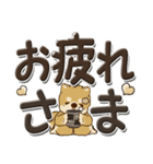 柴犬・茶色い犬『デカ文字』よく使う言葉（個別スタンプ：21）