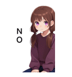 全て同じセリフ【NO】（個別スタンプ：5）