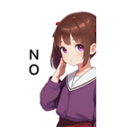 全て同じセリフ【NO】（個別スタンプ：6）