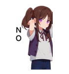 全て同じセリフ【NO】（個別スタンプ：17）