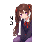 全て同じセリフ【NO】（個別スタンプ：20）