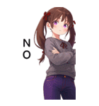 全て同じセリフ【NO】（個別スタンプ：22）