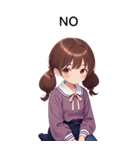 全て同じセリフ【NO】（個別スタンプ：26）