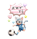 【BIG】アニメ猫♡サッカー ふきだし（個別スタンプ：16）