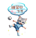 【BIG】アニメ猫♡サッカー ふきだし（個別スタンプ：22）