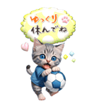 【BIG】アニメ猫♡サッカー ふきだし（個別スタンプ：30）