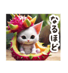 毎日使えるドラゴンフルーツ着ぐるみこねこ（個別スタンプ：9）