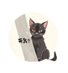 ⭐誰でもOK⭐黒猫⭐使いやすいフレーズ集①（個別スタンプ：13）