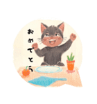 ⭐誰でもOK⭐黒猫⭐使いやすいフレーズ集①（個別スタンプ：25）