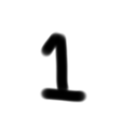手描き数字スタンプ（個別スタンプ：1）