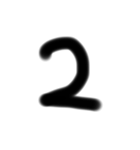 手描き数字スタンプ（個別スタンプ：2）