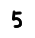 手描き数字スタンプ（個別スタンプ：5）