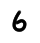 手描き数字スタンプ（個別スタンプ：6）