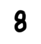 手描き数字スタンプ（個別スタンプ：8）