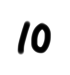 手描き数字スタンプ（個別スタンプ：10）