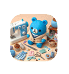 青いクマさん Act.BLUE BEAR（個別スタンプ：10）