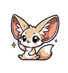 フェネックさん1(夏風味を添えて)（個別スタンプ：1）