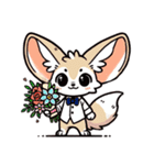 フェネックさん1(夏風味を添えて)（個別スタンプ：12）