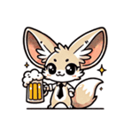 フェネックさん1(夏風味を添えて)（個別スタンプ：15）