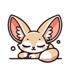 フェネックさん1(夏風味を添えて)（個別スタンプ：22）