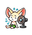 フェネックさん1(夏風味を添えて)（個別スタンプ：30）