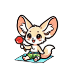 フェネックさん1(夏風味を添えて)（個別スタンプ：33）